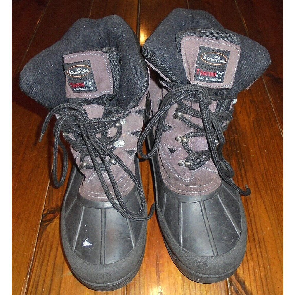 Men's size 13 Tamarack Leather Hunting Boots Thermolite Brown/Black EUC